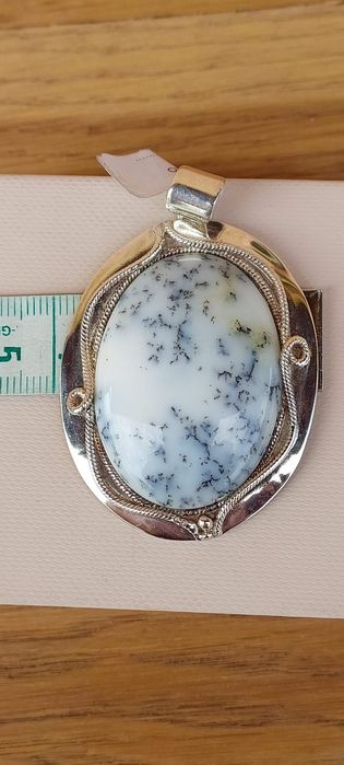 Zawieszka srebro 925 z agatem dendrydowym