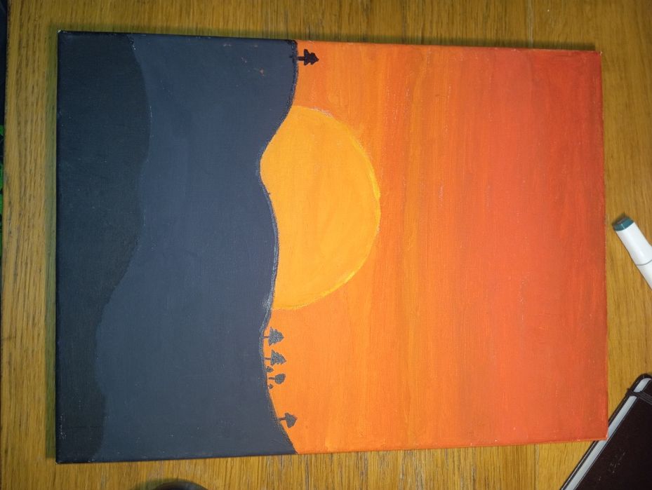 Quadro 40x30 cm guache