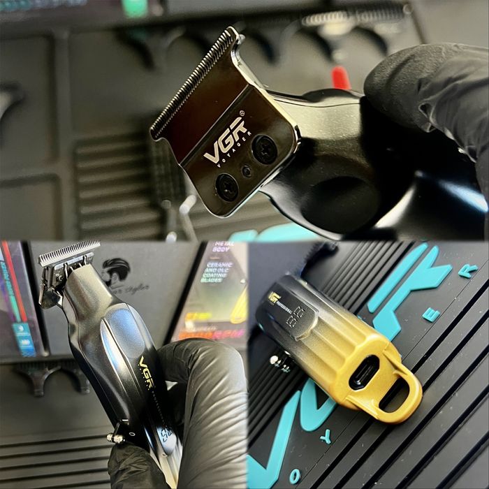 Тріммер VGR Professional V-935 для стрижки та окантовки, Green/Gold