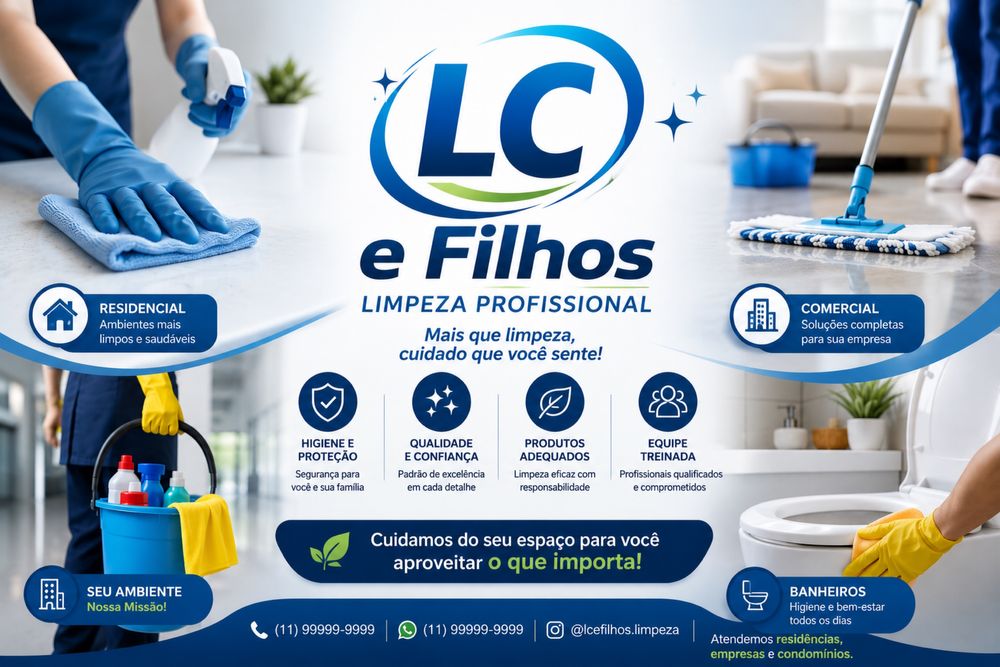 Fazemos limpezas, para escritorios, Predios, apartamentos, limpeza pos obra, e muito mais