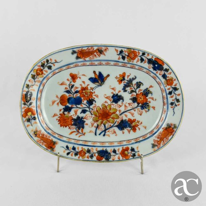 Travessa China, Imari, peixes e romãs, período Qianlong, séc. XVIII