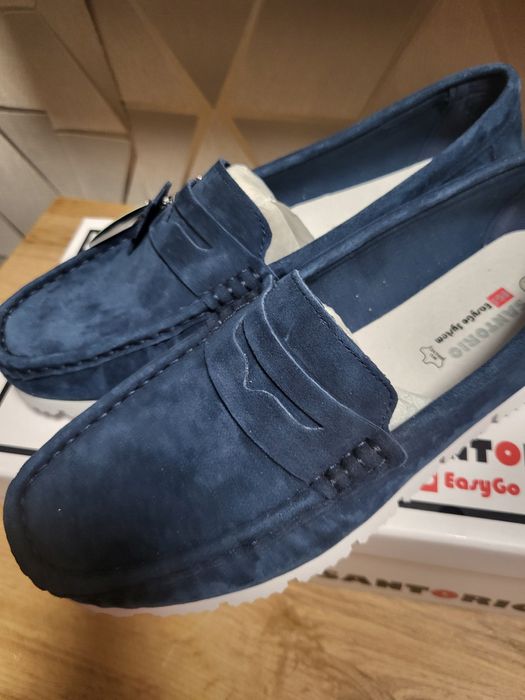 Mokasyny granatowe