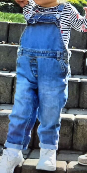Ogrodniczki jeansowe 86 cm