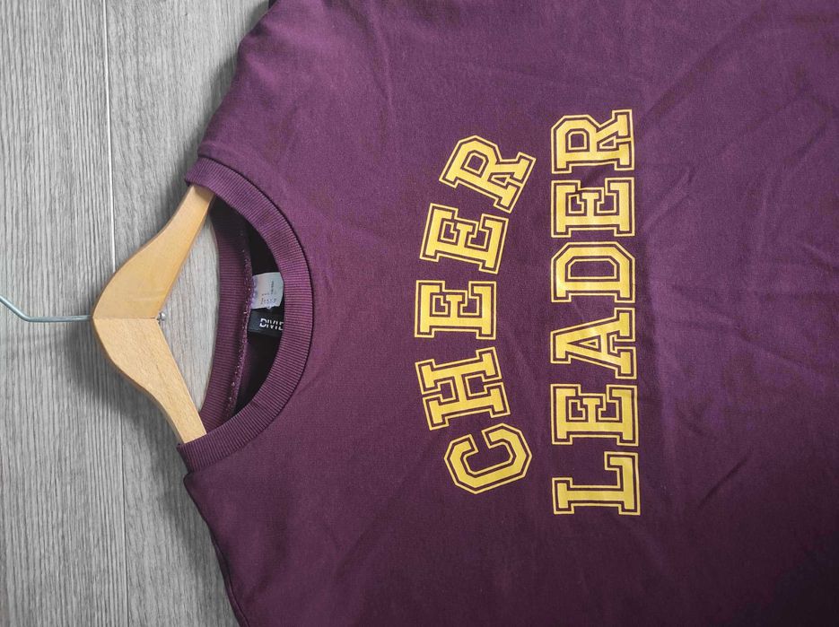 Bordowa bluza na długi rękaw S