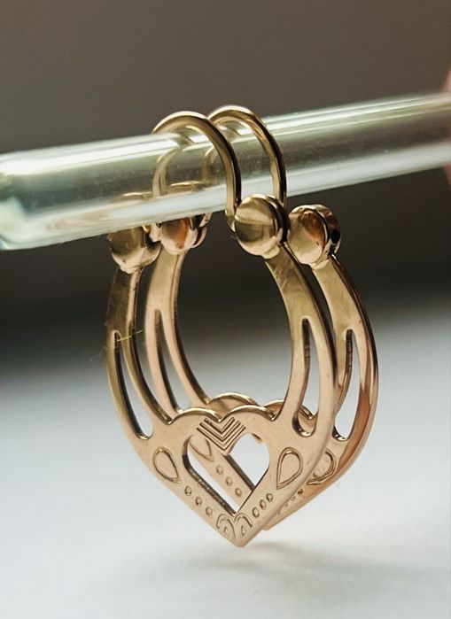 Золоті сережки радянські.Сударушка.Золотые серьги СССР.