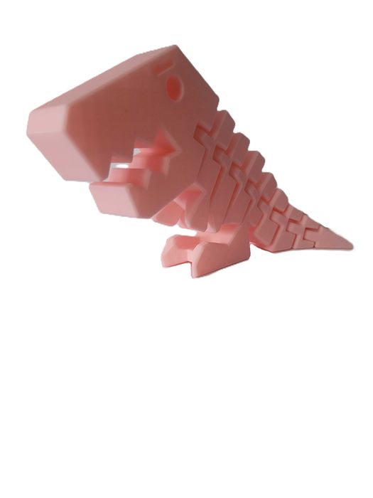 Różowa figurka -  Ruchomy Dinozaur rozmiar L | 21,5 cm długości