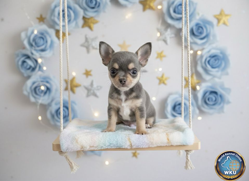 Niebieski Piesek Chihuahua Drobniutki *Blue Tan*