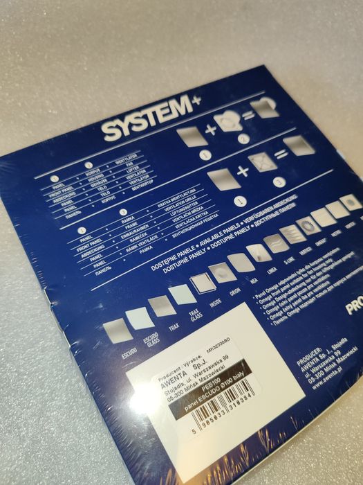 Zestaw NOWE wiatrak wentylator do łazienki 100 System+ Awenta korpus