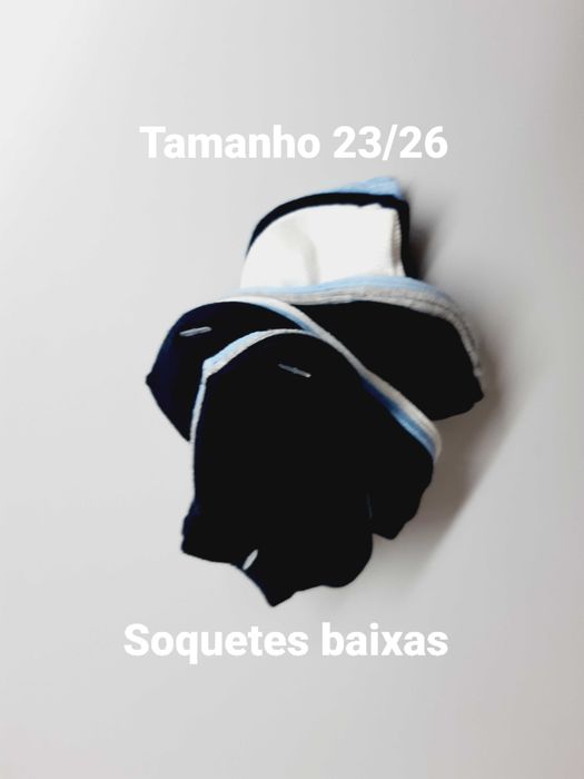 12 pares de soquetes 23/26 em algodão do bom.