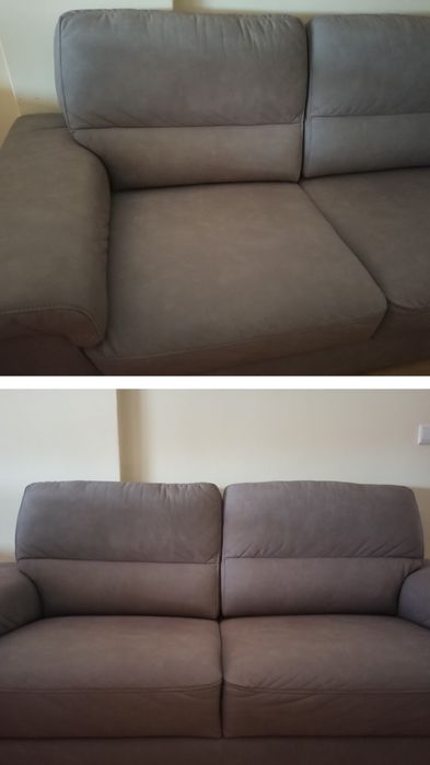 Sofá  cor cinza, em ótimo estado, como novo