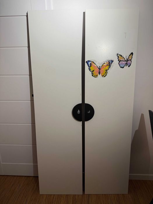 Fronty do szafy Pax IKEA - 5 szt. używane. 2 czarne + 2 białe + lustro