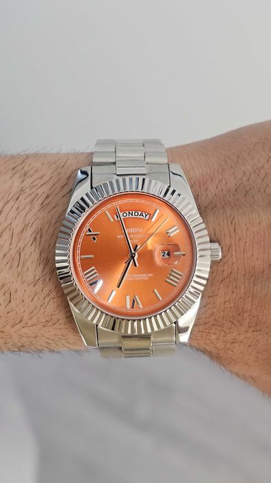 Relógio Laranja Quartz Nibosi