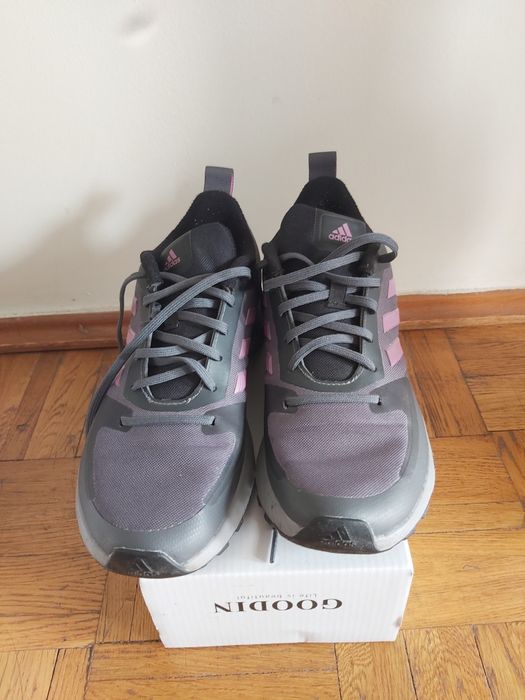 Buty sportowe damskie Adidas szaro-różowe