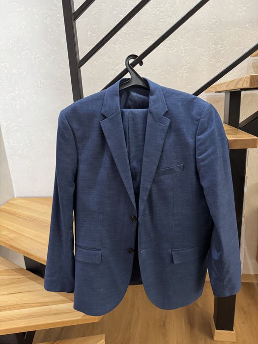 Стильний Класичний Костюм H&M Slim Fit (Синій)