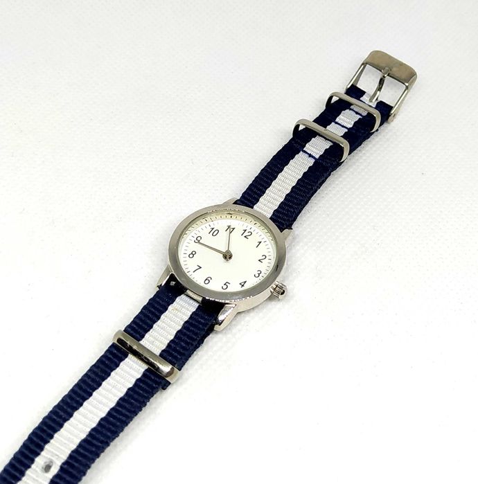 Relógio Feminino - Pulseira Azul e Branca