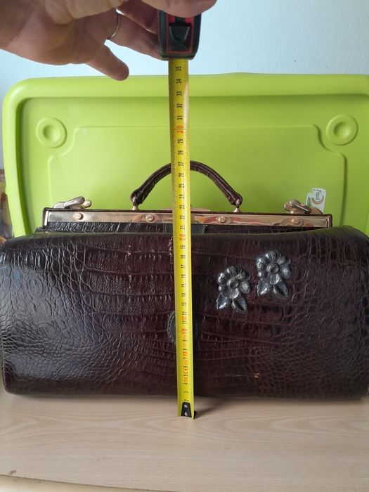 Mala vintage pele crocodilo