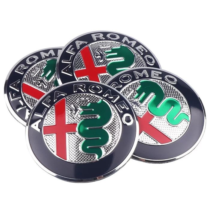 Logo Emblemat znaczek na maskę i klapę Alfa Romeo 56mm na alufelgi