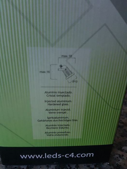 Foco Projetor Aluminio GU10 LEDS-C4 - Exterior - Preto