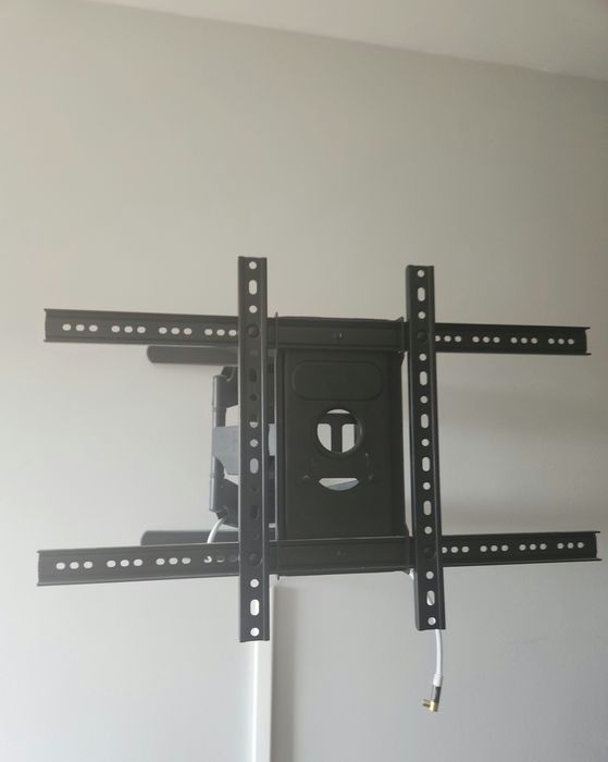 Suporte de parede para TV ultra forte para ecrãs curvos planos, plasma, LCD LED de 94 a 190,5 cm, braço duplo, articulado inclinável e giratório