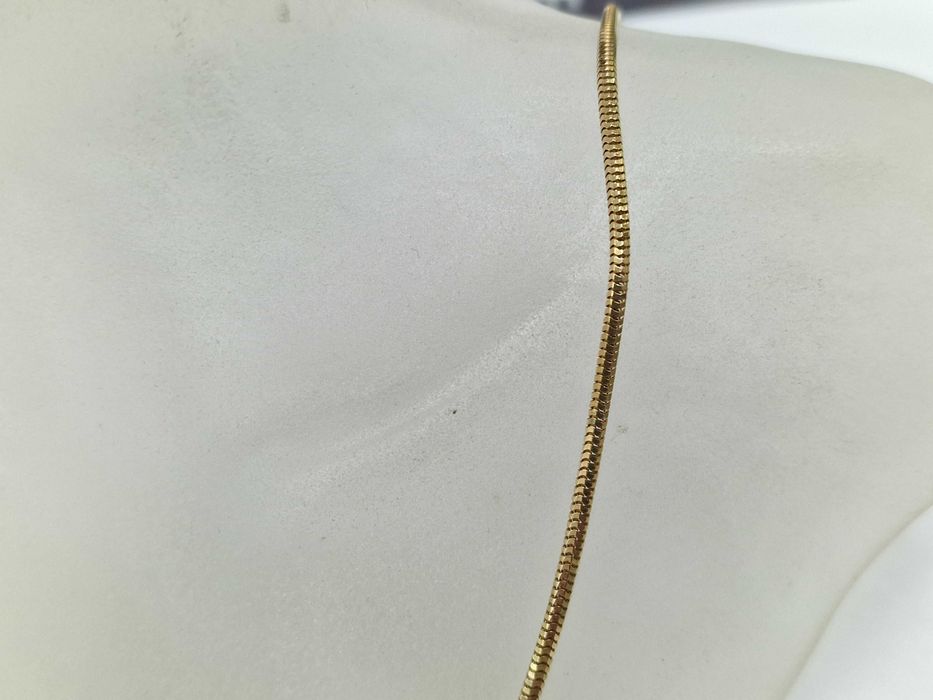 Srebrny łańcuszek damski/ 925/ Srebro złocone/ 7.38 gram/ 60cm/ Żmijka