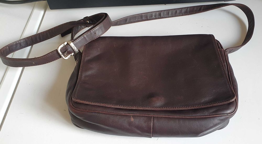 Сумка шкіряна Enny темно-коричнева