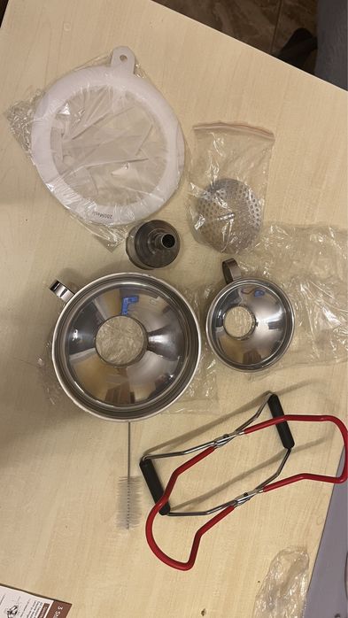 Zestaw 3 lejków ze stali nierdzewnej