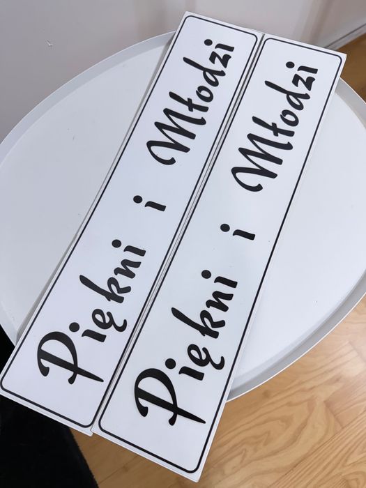 Tablica samochodowa ślub wesele