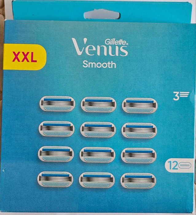 Gillette Venus Smooth 3. Оригінал. Упаковка 12 штук