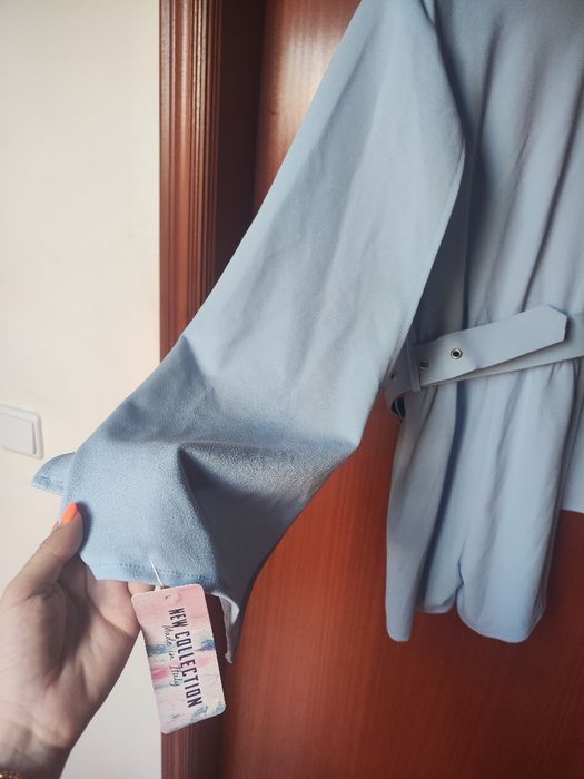 Macacão Azul Com Cinto