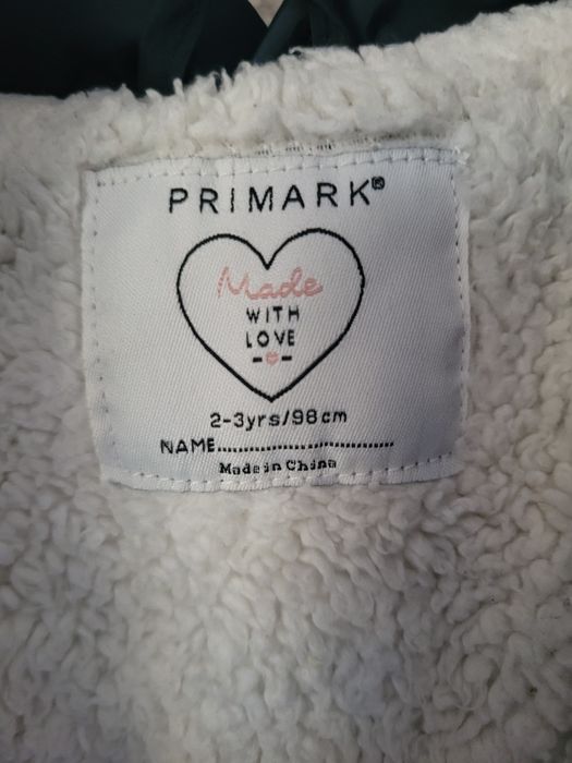 Zimowa dziewczęca kurtka parka r. 98
