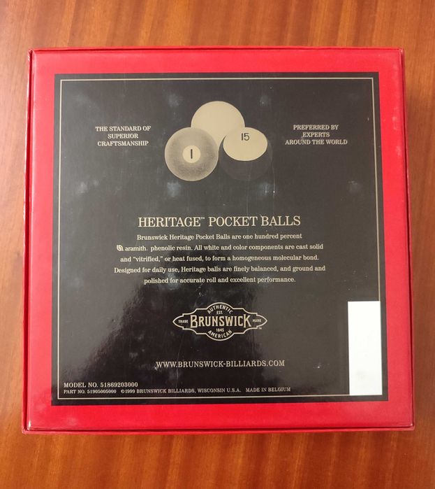 Bolas de Bilhar Brunswick Heritage