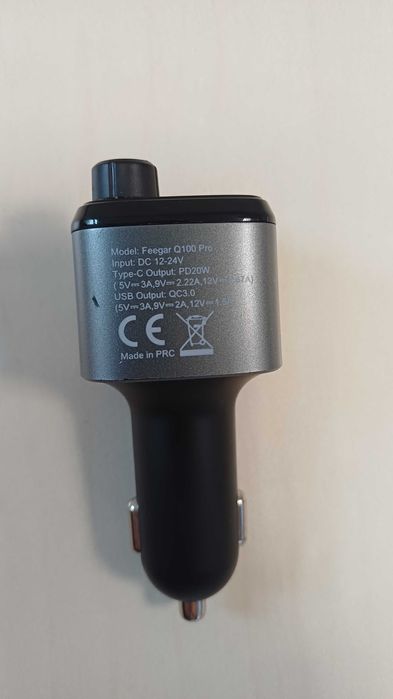 Transmiter FM Bluetooth Feegar Q100 Pro – Bluetooth 5.0 | QC 3.0 + USB-C PD | Stan bardzo dobry