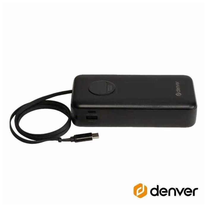 Powerbank 20000mAh C/Cabo 1xUSB-A 1xUSB-C 65W - Novo com garantia