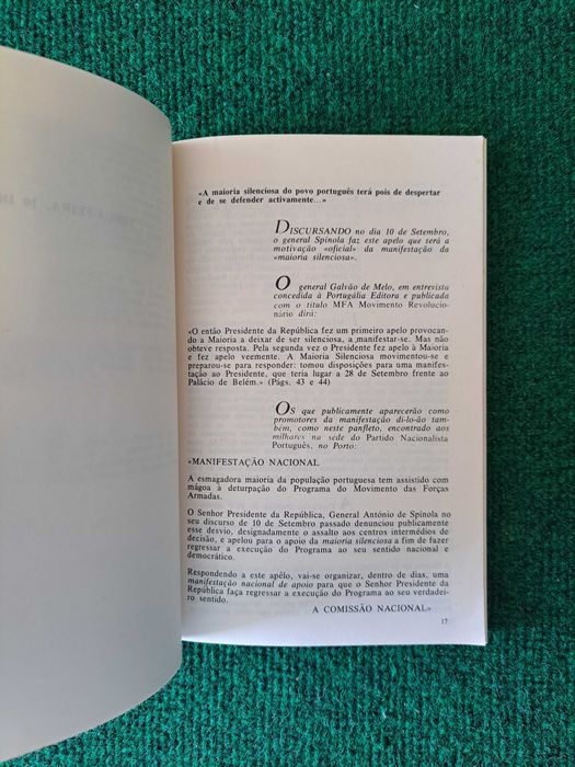 28 de Setembro - A Conspiração da "Maioria Silenciosa"
