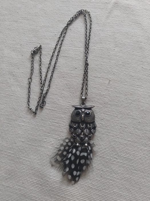 Sowa zawieszka wisior metalowy