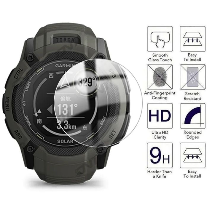 Proteção vidro ecrã Garmin Instinc 2x Solar