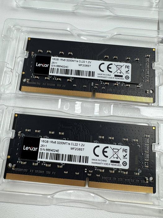 Оперативна пам'ять Lexar DDR4 SO-DIMM 32GB (2x16GB) 3200MHz