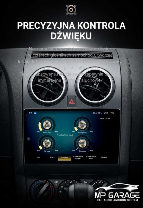 Radio Android Nissan Qashqai J10 4G LTE CarPlay AA Qled Montaż