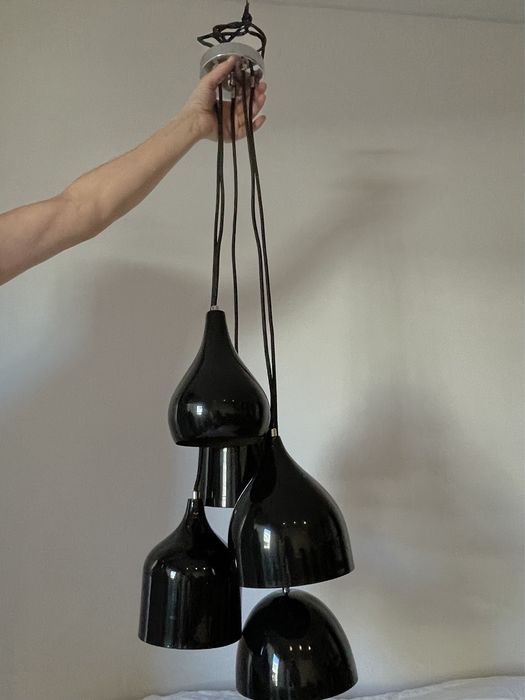 Candeeiro da Area preto - Conjunto de 5