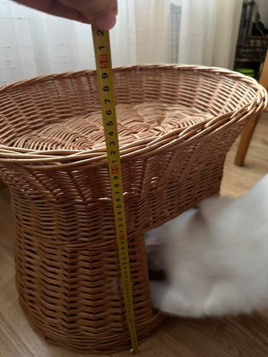 Wiklinowy domek dla kota budka z wikliny legowisko