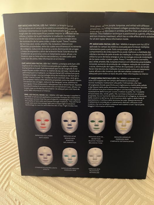 Máscara Facial LED LBM – 7 Modos de Luz | Como Nova
