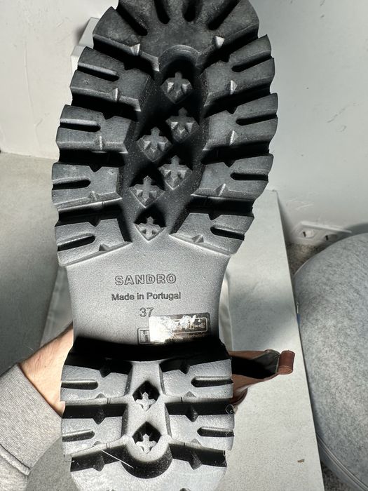 Ботинки Sandro коричневые кожа SFACH01022 baldinini