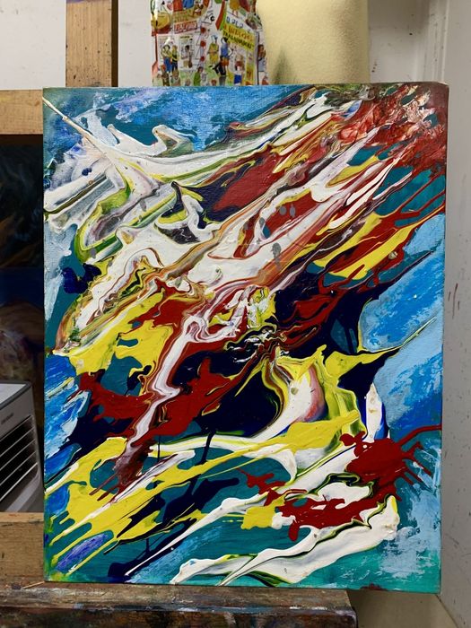 Pintura de autor:abstrato, "mitosis", 40x50