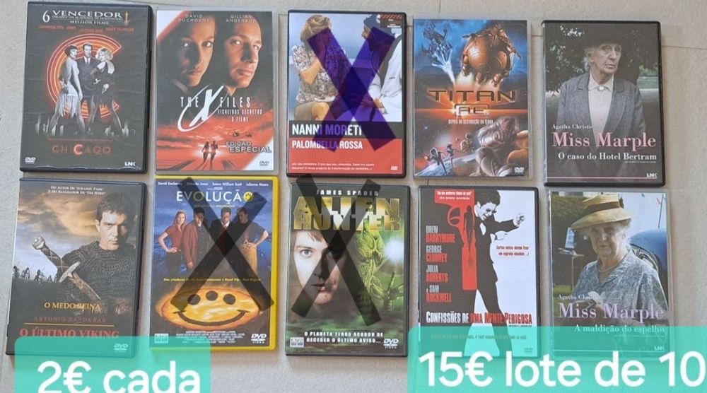 LOTE 32 DVD's - varios filmes 25€