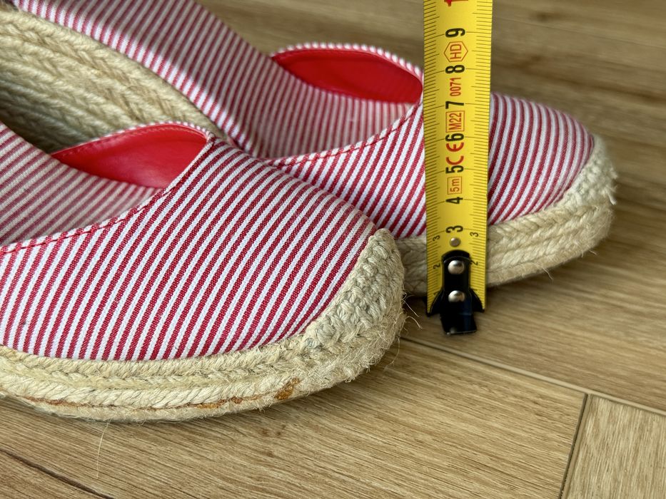 SANDAŁY Espadryle na koturnie damskie Old Navy sandałki w paski 36