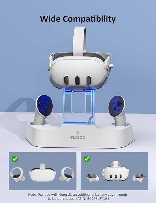 Stacja ładująca do zestawu słuchawkowego i kontrolera do Oculus Quest2