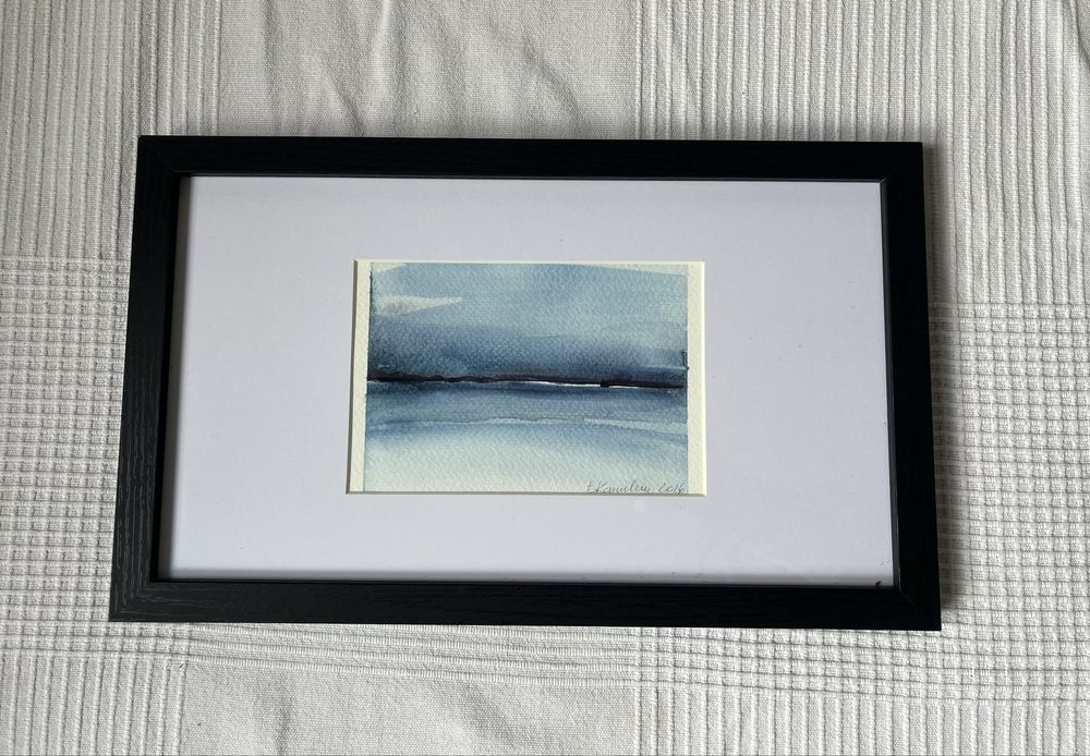 Akwarela pejzaż 33x20,5cm handmade