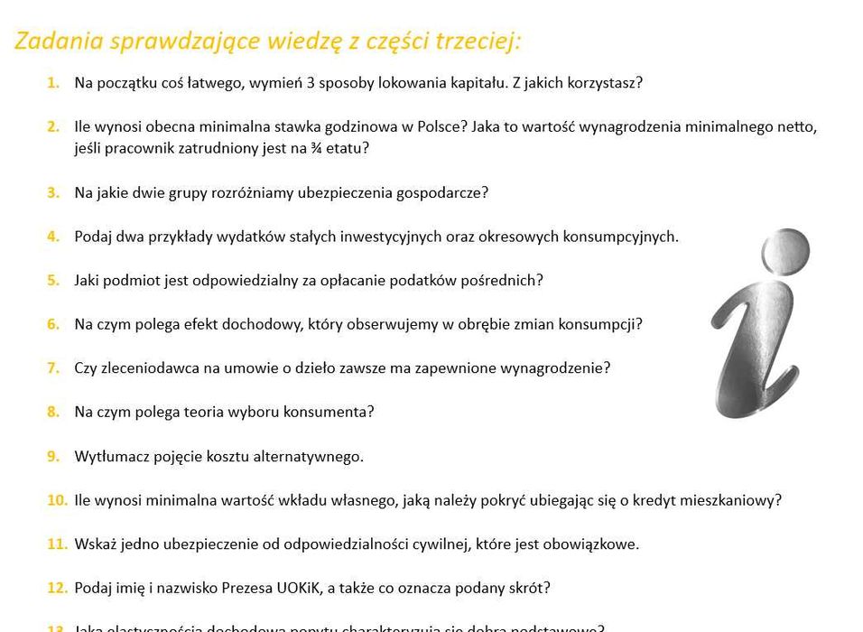 Notatki wzory i wykresy Test wiedzy o przedsiębiorczości SGH WOP