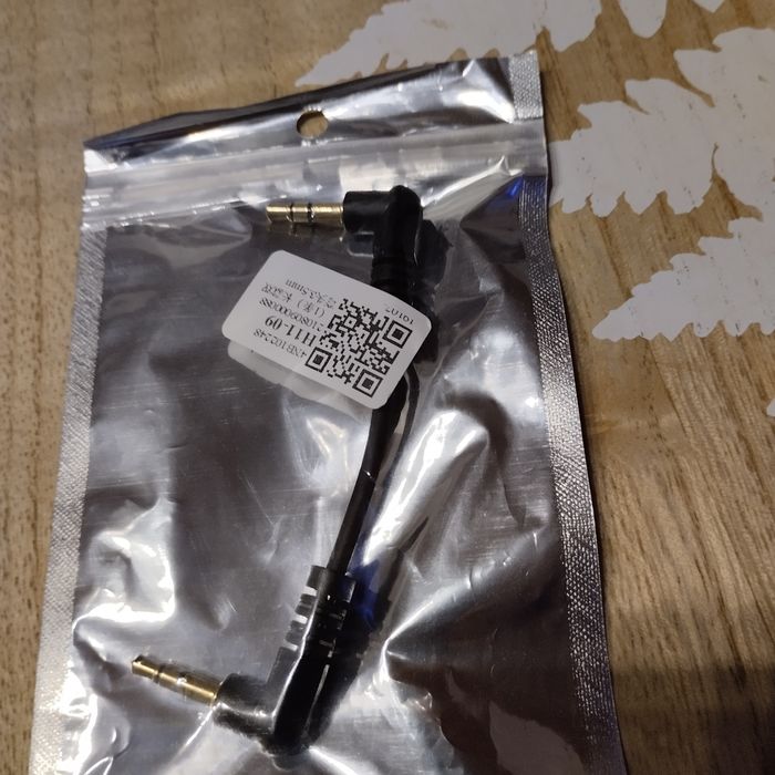 Kabel typu Jack x2 krótki 15 cm