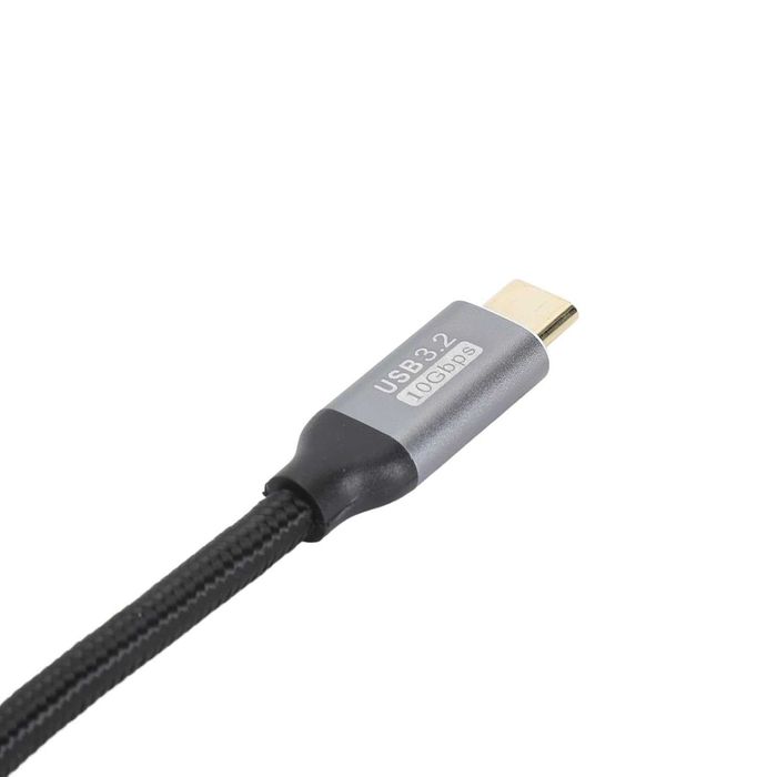 Kabel USB C - USB C kątowy 100cm 10Gbps 100W Cablecc
